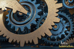 Amazing Graphics Art Collection: Modern Metallic Gears - HD Desktop Wallpaper & Backgrounds.