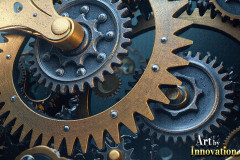 Amazing Graphics Art Collection: Modern Metallic Gears - HD Desktop Wallpaper & Backgrounds.