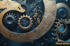 Amazing Graphics Art Collection: Modern Metallic Gears - HD Desktop Wallpaper & Backgrounds.