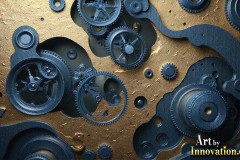 Amazing Graphics Art Collection: Modern Metallic Gears - HD Desktop Wallpaper & Backgrounds.