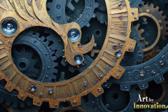 Amazing Graphics Art Collection: Modern Metallic Gears - HD Desktop Wallpaper & Backgrounds.
