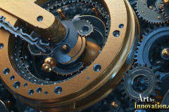 Amazing Graphics Art Collection: Modern Metallic Gears - HD Desktop Wallpaper & Backgrounds.
