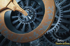 Amazing Graphics Art Collection: Modern Metallic Gears - HD Desktop Wallpaper & Backgrounds.