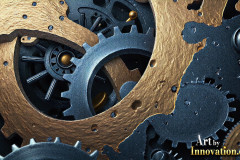 Amazing Graphics Art Collection: Modern Metallic Gears - HD Desktop Wallpaper & Backgrounds.