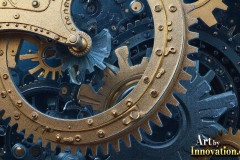 Amazing Graphics Art Collection: Modern Metallic Gears - HD Desktop Wallpaper & Backgrounds.