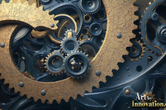 Amazing Graphics Art Collection: Modern Metallic Gears - HD Desktop Wallpaper & Backgrounds.