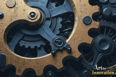 Amazing Graphics Art Collection: Modern Metallic Gears - HD Desktop Wallpaper & Backgrounds.