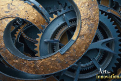 Amazing Graphics Art Collection: Modern Metallic Gears - HD Desktop Wallpaper & Backgrounds.