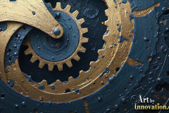 Amazing Graphics Art Collection: Modern Metallic Gears - HD Desktop Wallpaper & Backgrounds.