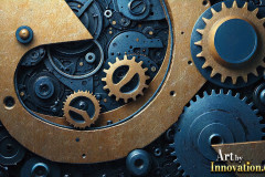 Amazing Graphics Art Collection: Modern Metallic Gears - HD Desktop Wallpaper & Backgrounds.