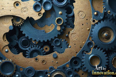 Amazing Graphics Art Collection: Modern Metallic Gears - HD Desktop Wallpaper & Backgrounds.