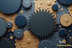 Amazing Graphics Art Collection: Modern Metallic Gears - HD Desktop Wallpaper & Backgrounds.