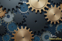 Amazing Graphics Art Collection: Modern Metallic Gears - HD Desktop Wallpaper & Backgrounds.