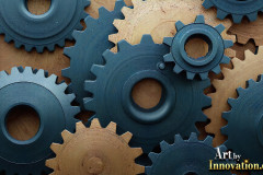 Amazing Graphics Art Collection: Modern Metallic Gears - HD Desktop Wallpaper & Backgrounds.