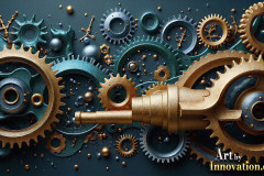 Amazing Graphics Art Collection: Modern Metallic Gears - HD Desktop Wallpaper & Backgrounds.