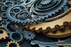 Amazing Graphics Art Collection: Modern Metallic Gears - HD Desktop Wallpaper & Backgrounds.