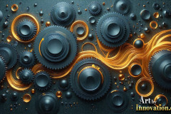 Amazing Graphics Art Collection: Modern Metallic Gears - HD Desktop Wallpaper & Backgrounds.