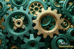 Amazing Graphics Art Collection: Modern Metallic Gears - HD Desktop Wallpaper & Backgrounds.