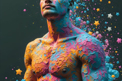 Paint Splat Fun - Hot men having fun with body paint.
