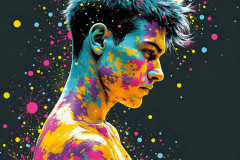 Paint Splat Fun - Hot men having fun with body paint.