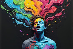 Paint Splat Fun - Hot men having fun with body paint.