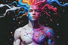 Paint Splat Fun - Hot men having fun with body paint.