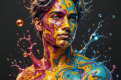 Paint Splat Fun - Hot men having fun with body paint.