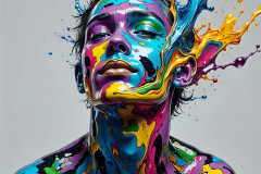 Paint Splat Fun - Hot men having fun with body paint.