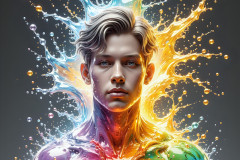 Paint Splat Fun - Hot men having fun with body paint.