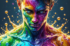 Paint Splat Fun - Hot men having fun with body paint.