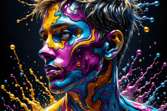 Paint Splat Fun - Hot men having fun with body paint.
