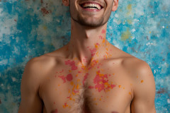 Paint Splat Fun - Hot men having fun with body paint.