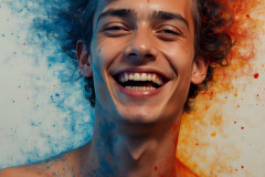 Paint Splat Fun - Hot men having fun with body paint.