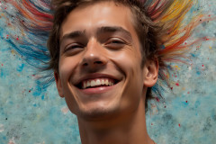 Paint Splat Fun - Hot men having fun with body paint.