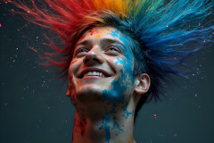 Paint Splat Fun - Hot men having fun with body paint.