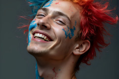 Paint Splat Fun - Hot men having fun with body paint.