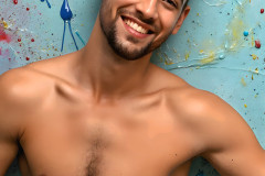 Paint Splat Fun - Colorful Happy Male Faces