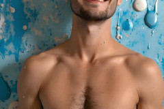 Paint Splat Fun - Colorful Happy Male Faces