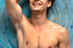 Paint Splat Fun - Colorful Happy Male Faces