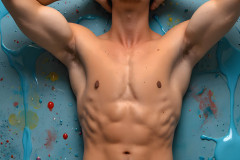 Paint Splat Fun - Colorful Happy Male Faces