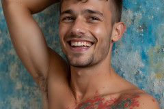 Paint Splat Fun - Colorful Happy Male Faces