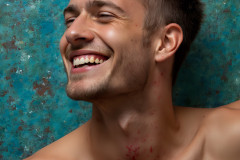 Paint Splat Fun - Colorful Happy Male Faces