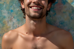 Paint Splat Fun - Colorful Happy Male Faces