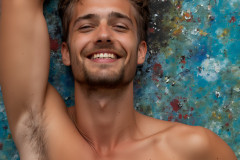 Paint Splat Fun - Colorful Happy Male Faces