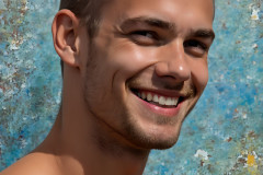 Paint Splat Fun - Colorful Happy Male Faces