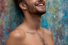 Paint Splat Fun - Colorful Happy Male Faces