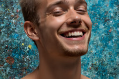 Paint Splat Fun - Colorful Happy Male Faces