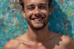 Paint Splat Fun - Colorful Happy Male Faces