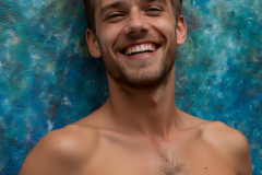 Paint Splat Fun - Colorful Happy Male Faces