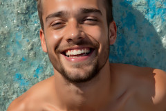 Paint Splat Fun - Colorful Happy Male Faces